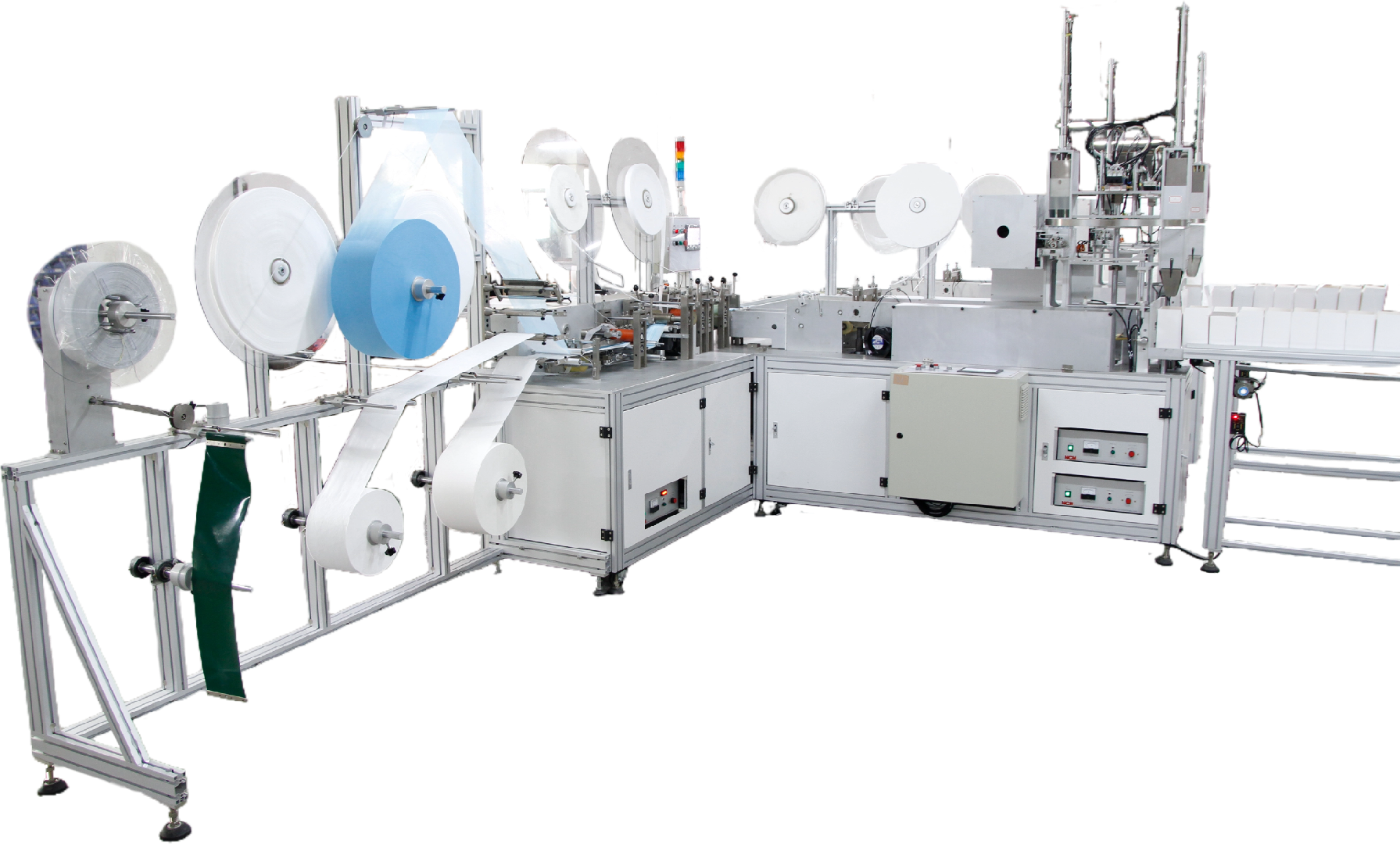 Fully automatic disposable mask machine, plane non-woven mask manufacturing equipment.